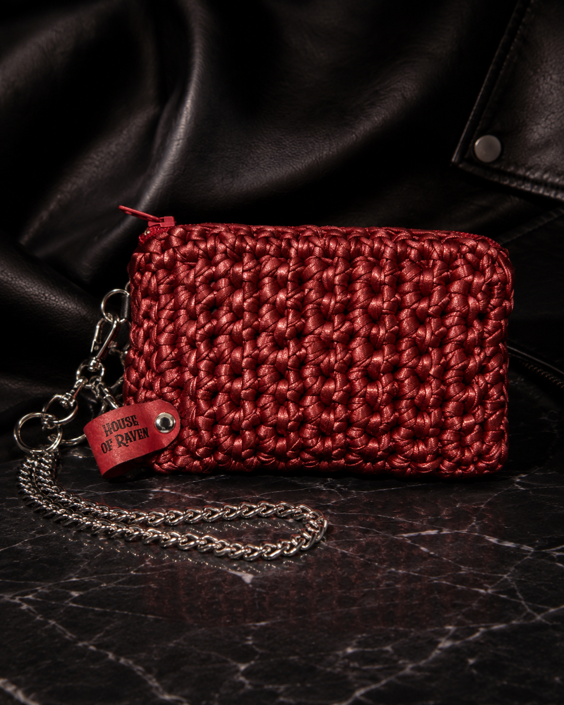 Jinx Faux Leather Chain Card Wallet