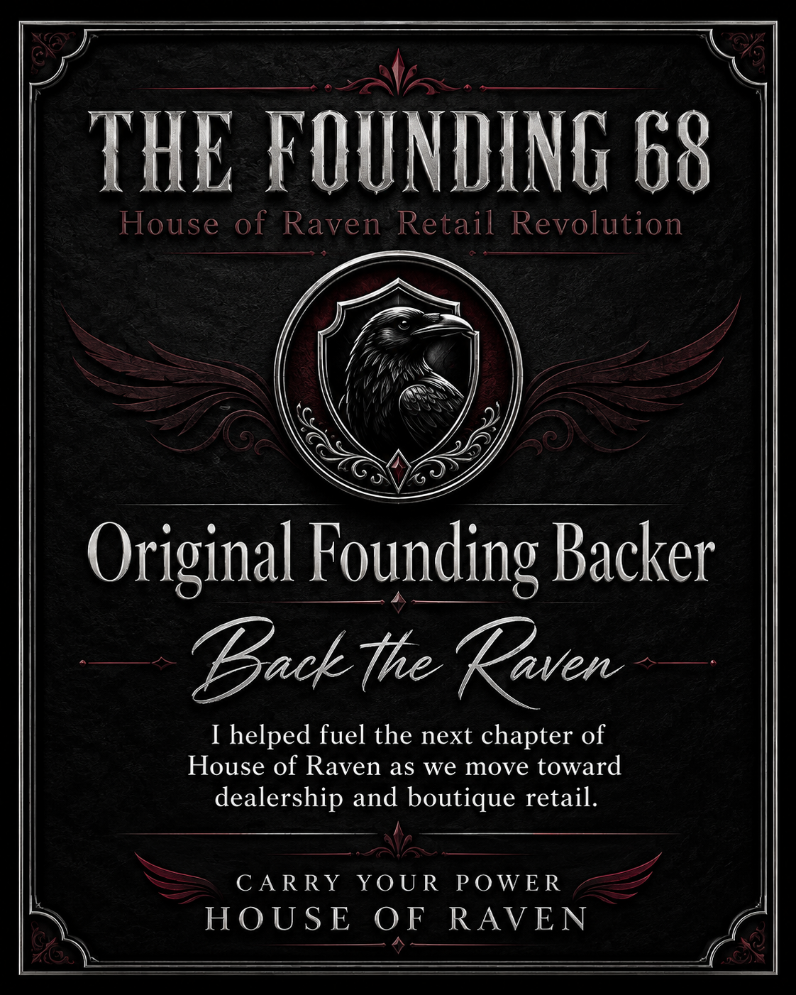 The Founding 68 | House of Raven Retail Revolution