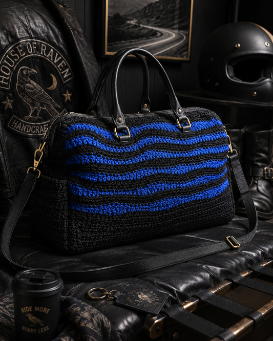 Morrigan Convertible Cotton Linen Crochet Weekender Bag
